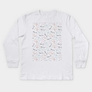 Frying Pan pattern art Kids Long Sleeve T-Shirt